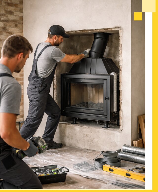 Установка каминных топок в Магадане: монтаж, подключение