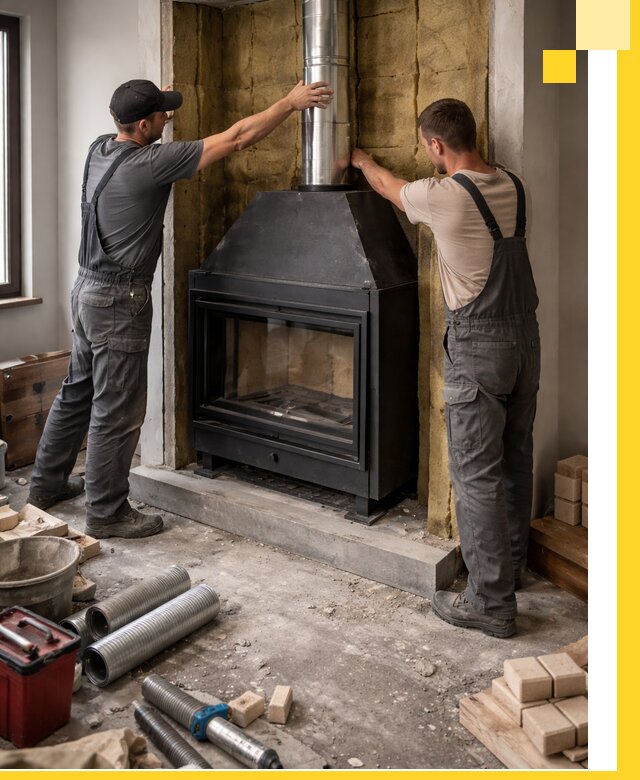 Изготовление и монтаж закрытых каминов в Магадане под ключ