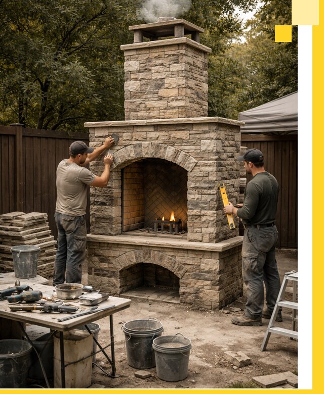 Проектирование и установка уличных каминов в Магадане