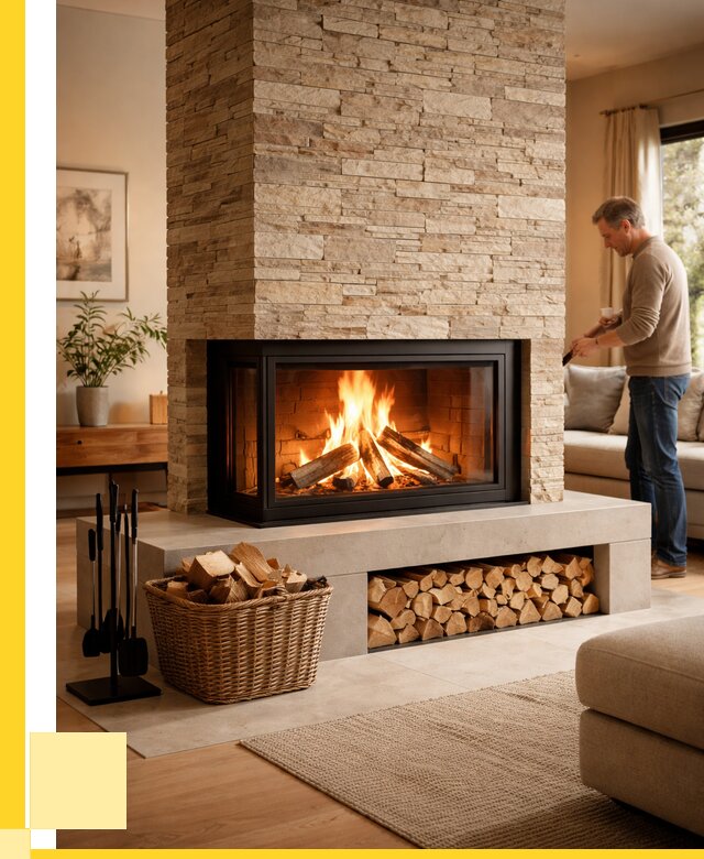 Дровяной камин под ключ в Магадане от 204460 р. | ЭриданМгд