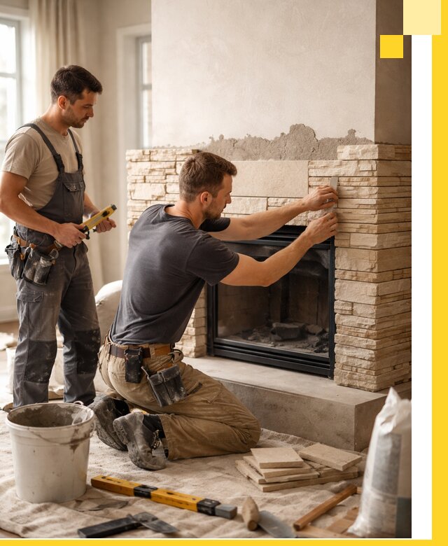 Установка и монтаж каминов для загородного дома в Магадане