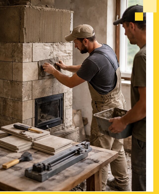 Профессиональная облицовка печей в Магадане: керамика и камень