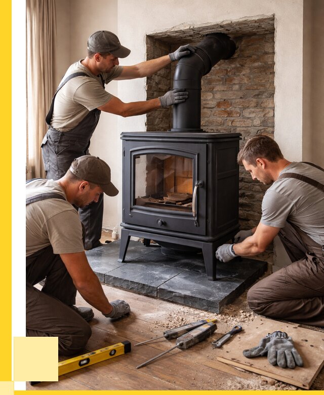 Монтаж печи камина в частном доме в Магадане от 25558 р. | ЭриданМгд