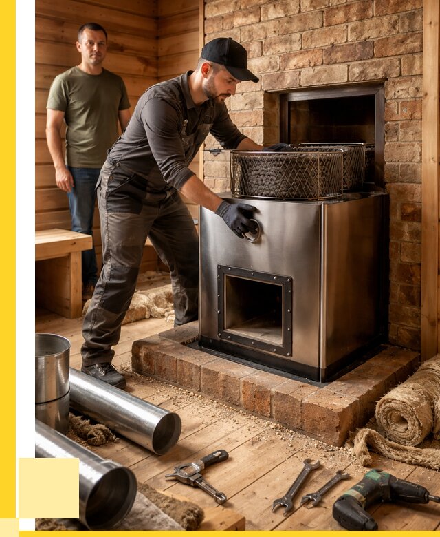 Монтаж банных печей под ключ в Магадане от 18401 р., ЭриданМгд