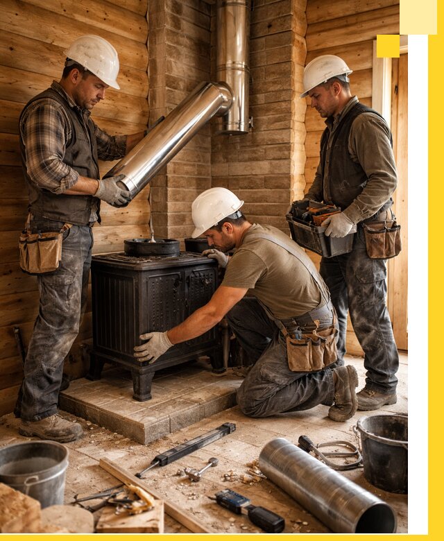 Профессиональный монтаж банных печей и дымоходов в Магадане