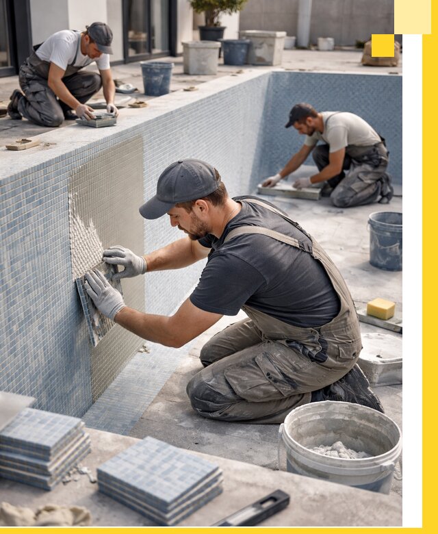 Облицовка бассейнов в Магадане плитка мозаика гидроизоляция