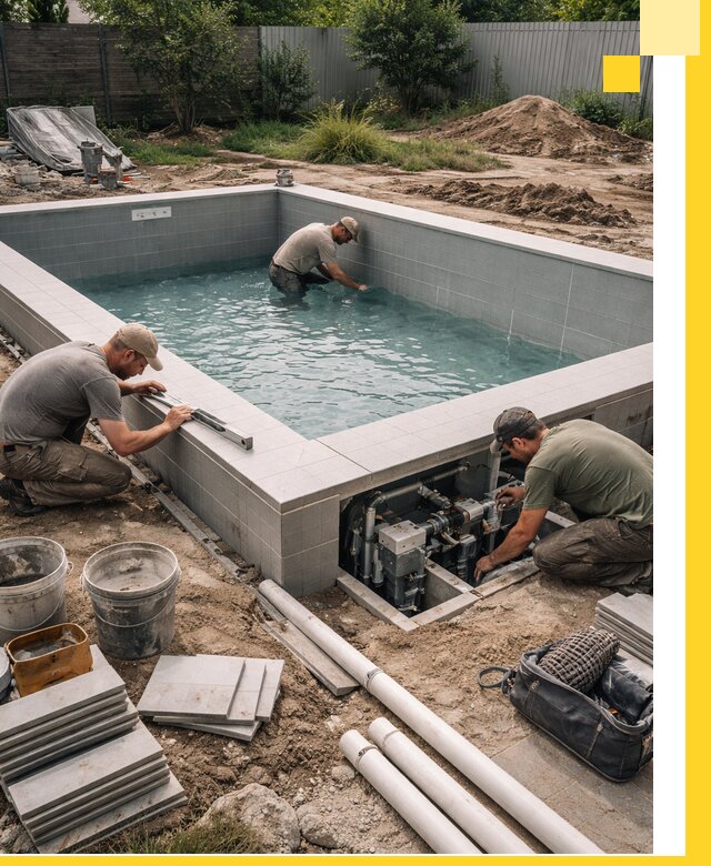 Строительство и монтаж бассейнов для дачи под ключ в Магадане