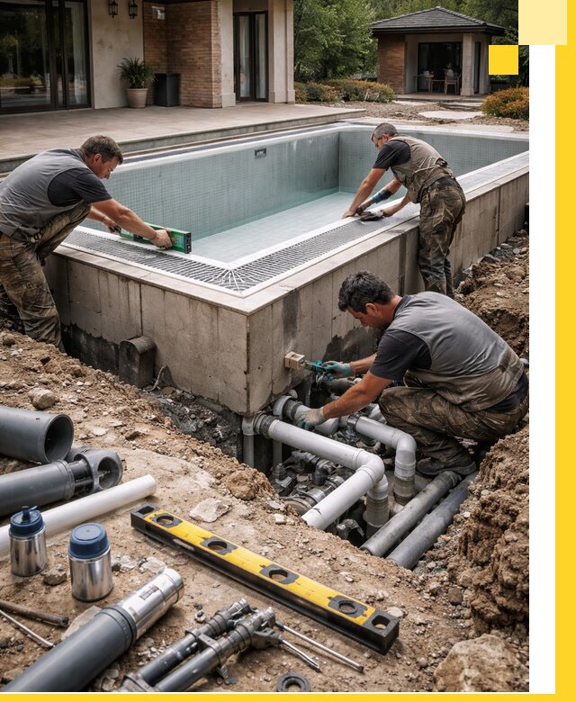 Строительство переливных бассейнов в Магадане под ключ