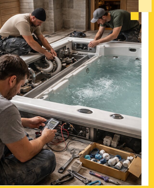 Гидромассажные бассейны под ключ в Магадане, дизайн и монтаж