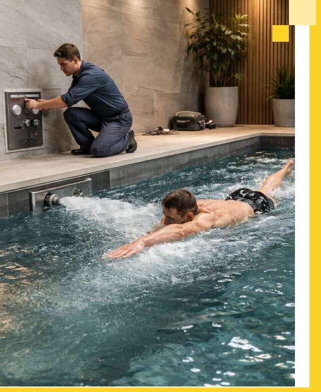 Проектирование и монтаж бассейнов с противотоком в Магадане