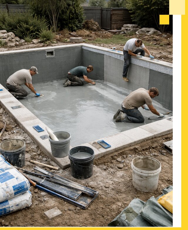 Изготовление и монтаж чаши бассейна под ключ в Магадане