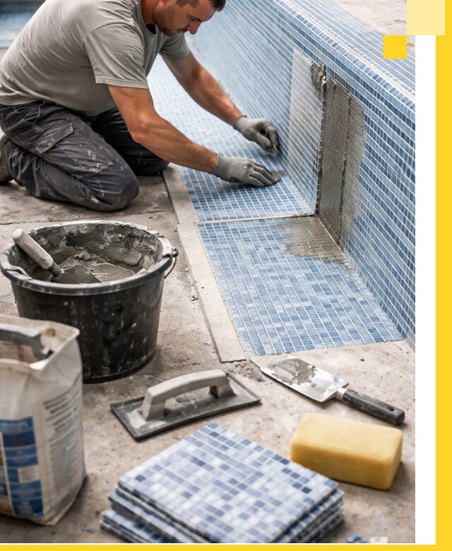 Укладка и ремонт мозаики для бассейнов под ключ в Магадане