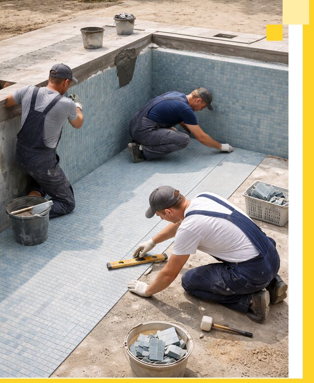 Укладка и установка плитки для бассейнов под ключ в Магадане