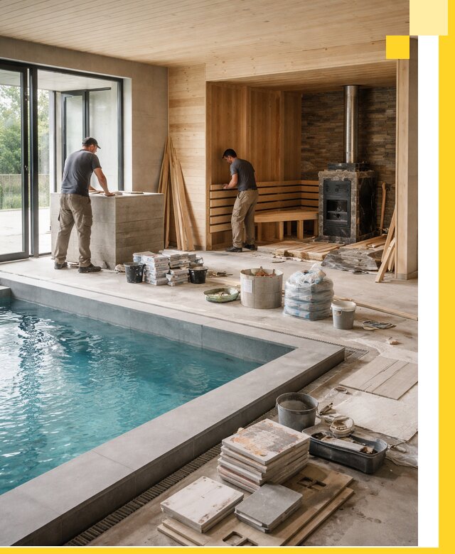 Проектирование и строительство бань с бассейном в Магадане