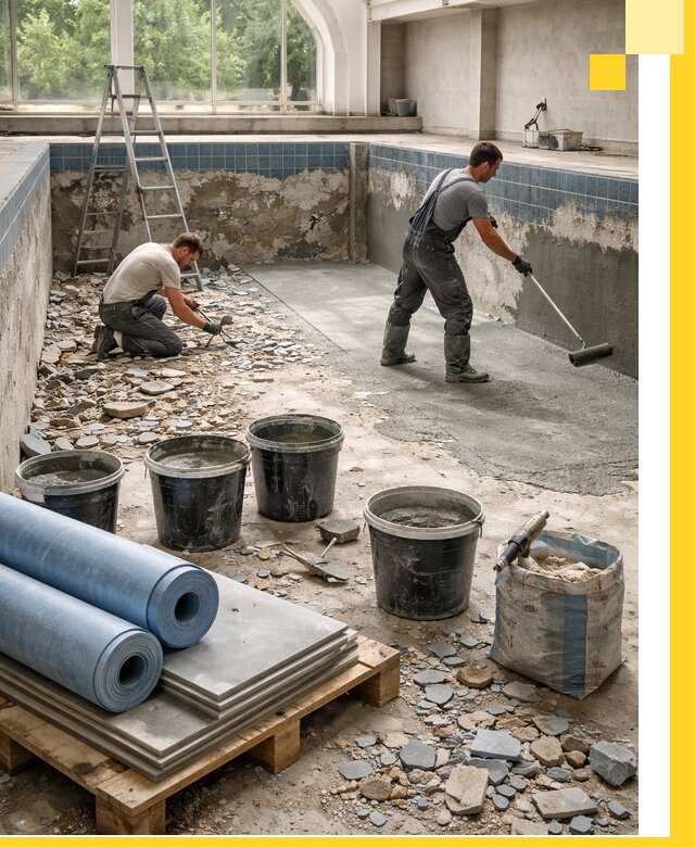 Реконструкция бассейнов в Магадане: ремонт, гидроизоляция