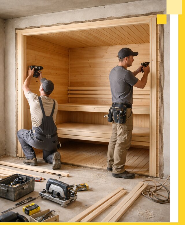 Монтаж саун под ключ в Магадане — проектирование и установка