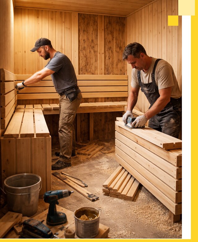 Профессиональный комплексный ремонт саун под ключ в Магадане