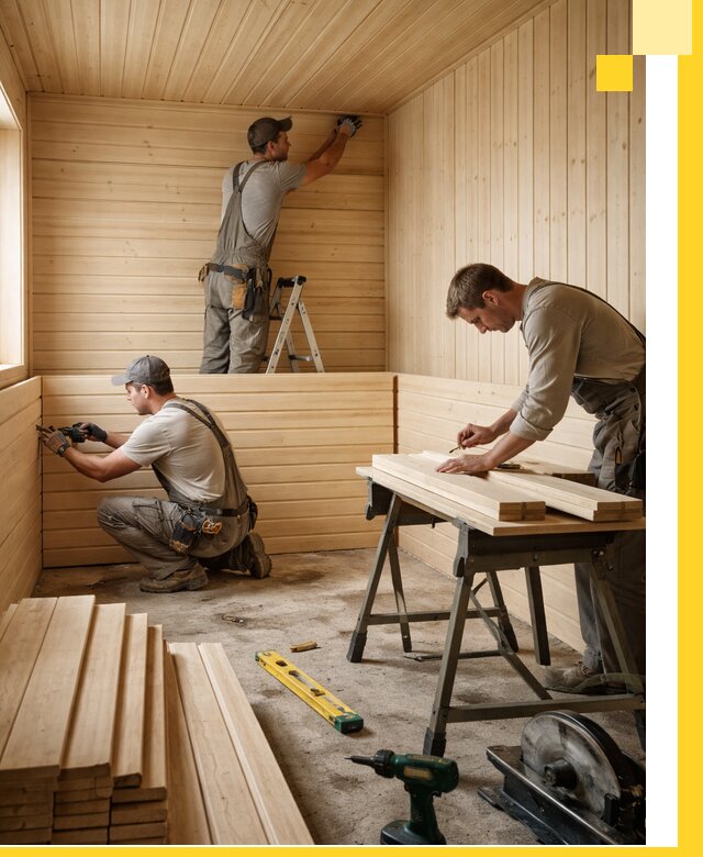 Обшивка саун в Магадане из натуральной древесины под ключ