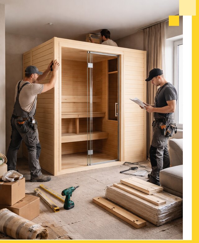 Установка и благоустройство саун в квартире в Магадане