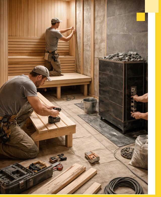Дизайн и строительство интерьерных саун под ключ в Магадане