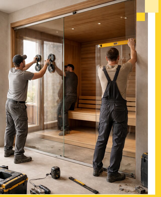 Производство и монтаж стеклянных саун под ключ в Магадане