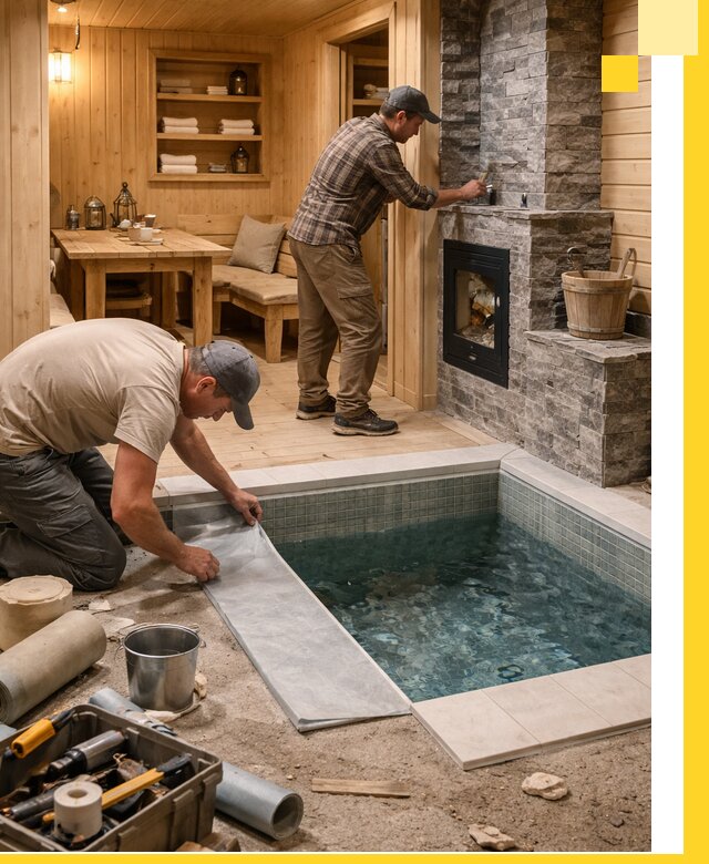 Строительство бань с комнатой отдыха под ключ в Магадане