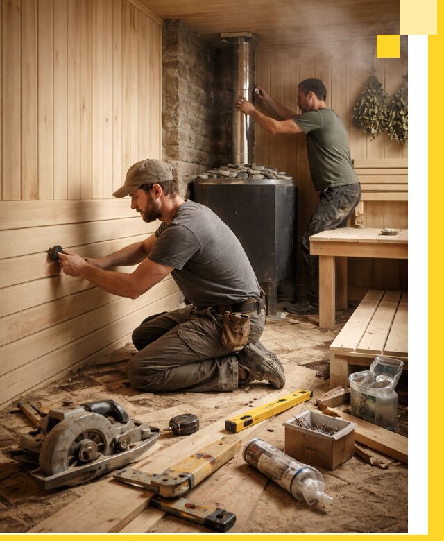 Полное строительство и оснащение парных под ключ в Магадане