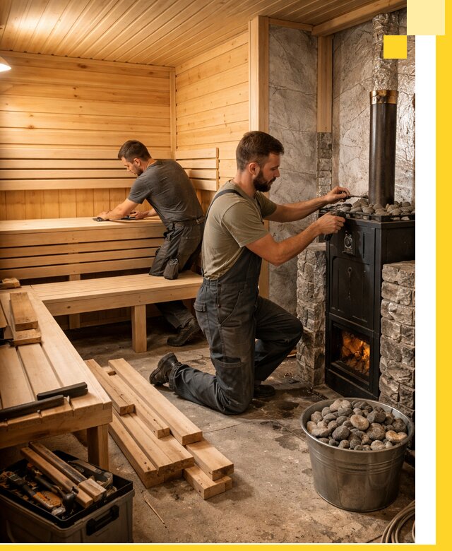 Дизайн и строительство интерьеров бань под ключ в Магадане