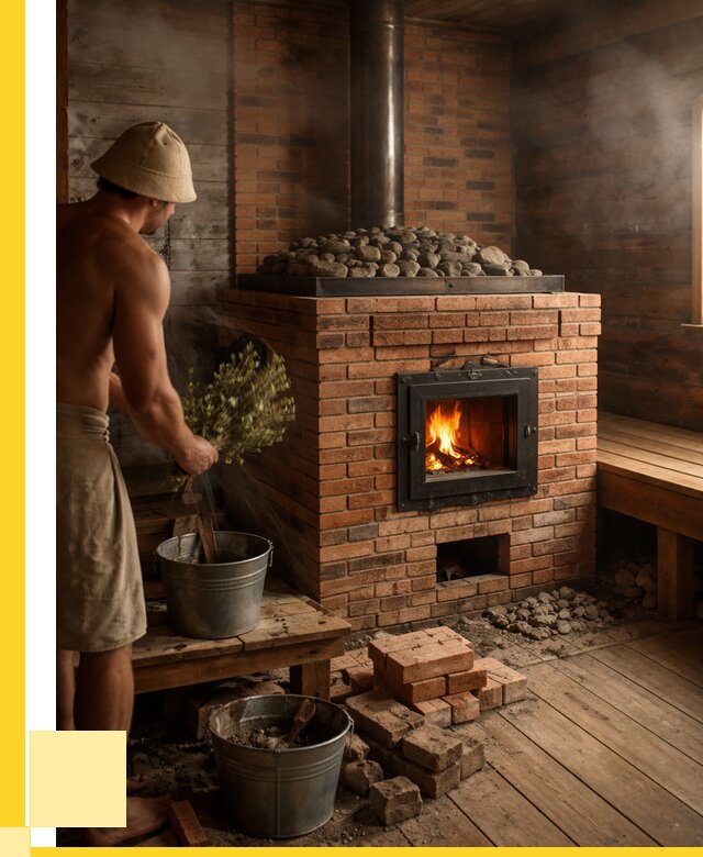 Кирпичные банные печи в Магадане от 92007 р. | ЭриданМгд