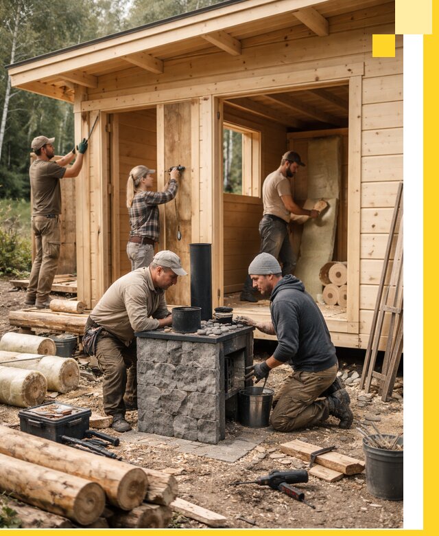 Купить баню под ключ в Магадане строительство монтаж отделка