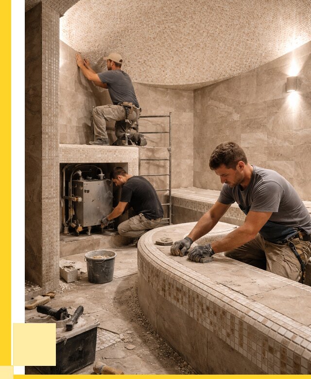 Монтаж хамамов под ключ в Магадане от 255575 р. ЭриданМгд