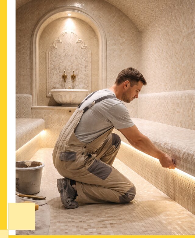 Отделка хамамов под ключ в Магадане от 5623 р. | ЭриданМгд