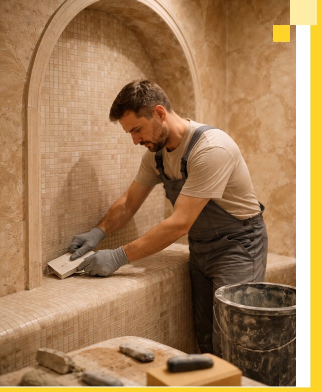 Профессиональная отделка хамамов с мозаикой под ключ в Магадане