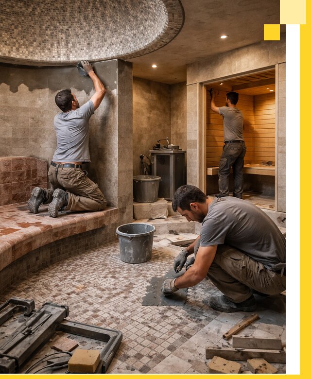 Проект и строительство хамама бани и сауны под ключ в Магадане